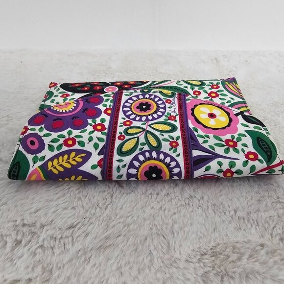 Vera Bradley Viva La Vera Wallet Purple Green Floral Envelope NWOT - Picture 4 of 13